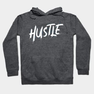 Hustle Blue and White Hoodie